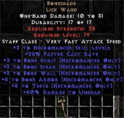 Boneshade - 2 Skills/2/3/3/5/5 - Perfect - East Non-Ladder