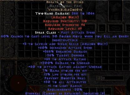 Breath of the Dying Matriarchal Pike - 3 J&S - Ethereal - 365-384% ED - East Non-Ladder