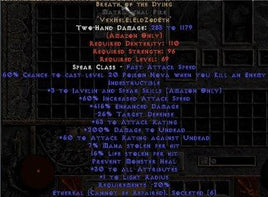 Breath of the Dying Matriarchal Pike - 3 J&S - Ethereal - 415% ED & 15% LL - Perfect - Europe Non-Ladder