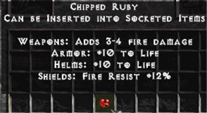 Chipped Ruby - West Non-Ladder