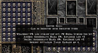 Chipped Skull - Pack of 88 - Europe Non-Ladder