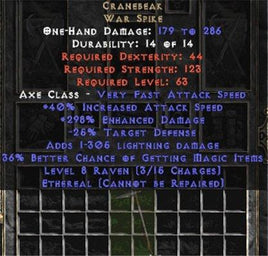Cranebeak - Ethereal - Europe Non-Ladder