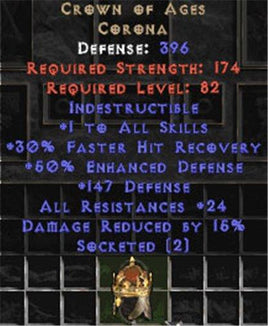 Crown of Ages - 15% DR & 2 Sockets - Europe Non-Ladder