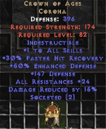 Crown of Ages - 15% DR & 2 Sockets - Europe Non-Ladder