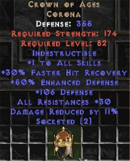 Crown of Ages - 30 Resist All & 2 Sockets - Europe Non-Ladder