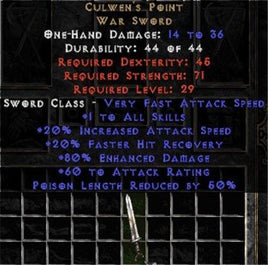 Culwen's Point - +80% ED - Perfect - East Ladder