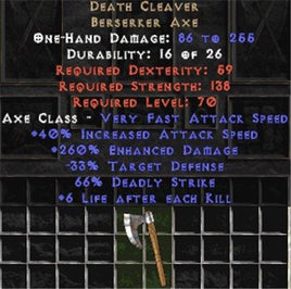Death Cleaver - 260-279% ED & 6-9 LAK - Europe Non-Ladder