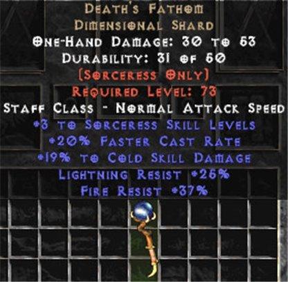 Death's Fathom 15-19% Cold Damage - West Ladder