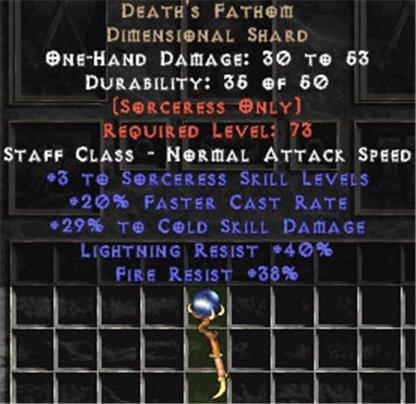 Death's Fathom 25-29% Cold Damage - West Ladder