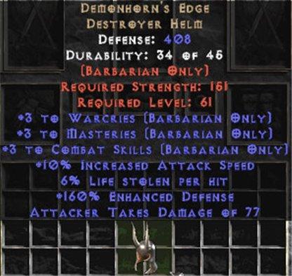 Demonhorn's Edge +3 to Masteries skills - Europe HC Ladder