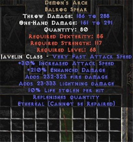 Demon's Arch - Ethereal - 190%+ ED - Europe Non-Ladder