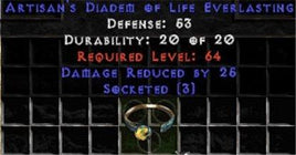 Artisan's Tiara/Diadem of Life Everlasting - 25 DR/3 Socket - Europe Non-Ladder