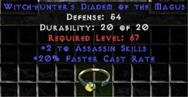 +2 Assassin Skills/20% FCR Diadem/Tiara/Circlet - West Non-Ladder