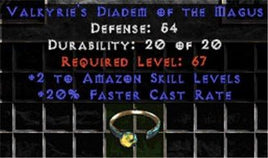 +2 Amazon Skills/20% FCR Diadem/Tiara/Circlet - East Non-Ladder