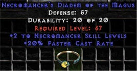 +2 Necromancer Skills/20% FCR Diadem/Tiara/Circlet - West Non-Ladder