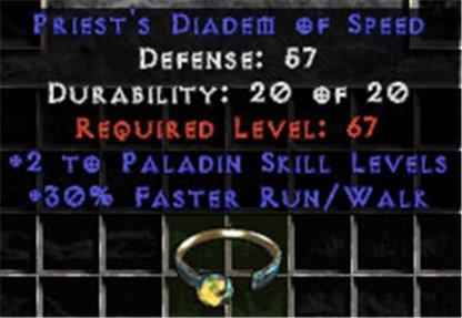 +2 Paladin Skills/30% FRW Diadem/Tiara/Circlet - West Non-Ladder