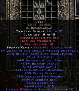 Doom Giant Thresher - Ethereal - 370-384% ED - West Ladder