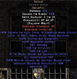Dream Crown Shield - 45 Res - 50-59 Res - East HC Ladder