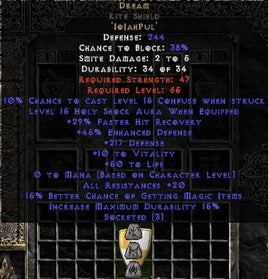 Dream Kite Shield - 20 Res/20-29% FHR/12-25% MF/150-220 Def - East Non-Ladder