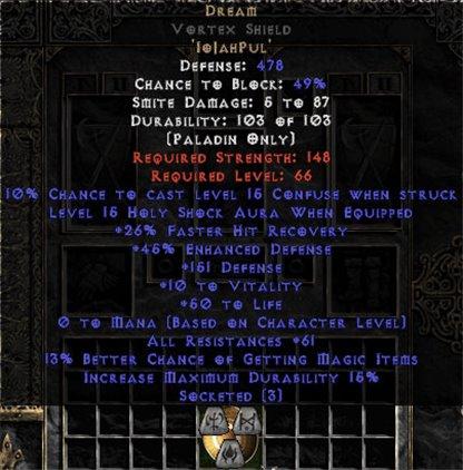 Dream Vortex Shield - 45 Res - 50-59 Res - East Ladder