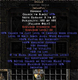 Dream Vortex Shield - 45 Res - 50-59 Res - West Ladder
