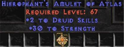 Druid Amulet - 2 All Dru Skills & 30 Str - East Ladder