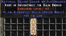 Druid Elemental Skills w/ 21-29 Life GC - East Non-Ladder