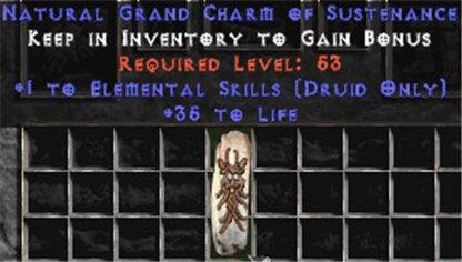 Druid Elemental Skills w/ 35 Life GC - Europe HC Ladder