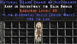 Druid Elemental Skills w/ 35 Life GC - Europe Non-Ladder