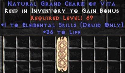 Druid Elemental Skills w/ 36-39 Life GC - East HC Ladder