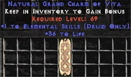 Druid Elemental Skills w/ 36-39 Life GC - Europe HC Ladder