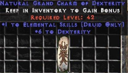 Druid Elemental Skills w/ 6 Dex GC - East Ladder
