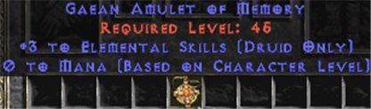 Druid Amulet - 3 Elemental & 0.75 MPL - East HC Ladder