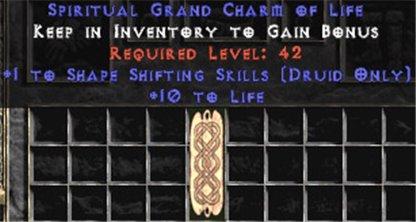Druid Shape Shifting Skills w/ 10-20 Life GC - Europe Non-Ladder
