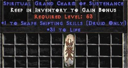 Druid Shape Shifting Skills w/ 31-34 Life GC - West Ladder