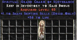 Druid Shape Shifting Skills w/ 35 Life GC - West Ladder