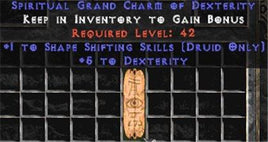 Druid Shape Shifting Skills w/ 4-5 Dex GC - East HC Ladder