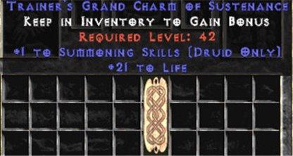 Druid Summoning Skills w/ 21-29 Life GC - East HC Ladder