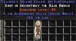 Druid Summoning Skills w/ 35 Life GC - East Non-Ladder