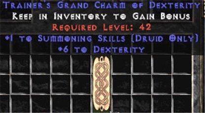 Druid Summoning Skills w/ 6 Dex GC - East HC Ladder