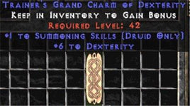 Druid Summoning Skills w/ 6 Dex GC - West Ladder