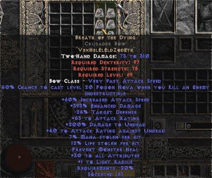 Breath of the Dying Crusader Bow - 385-399% ED - Europe Non-Ladder