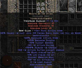 Breath of the Dying Crusader Bow - 415% ED & 15% LL - Perfect - Europe Non-Ladder