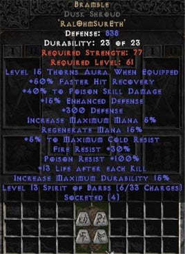 Bramble Dusk Shroud - +40-49% PSD - Europe Non-Ladder