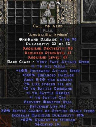 Call to Arms Flail - +1-3 BO - Europe HC Ladder