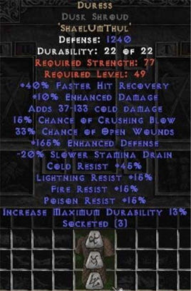 Duress Dusk Shroud - 165-199% EDef - East HC Ladder