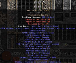 Breath of the Dying Berserker Axe - Ethereal - 415% ED & 12-14% LL - Europe Non-Ladder