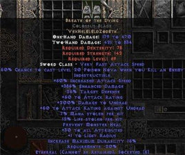 Breath of the Dying Colossus Blade - Ethereal - 385-399% ED - East Ladder