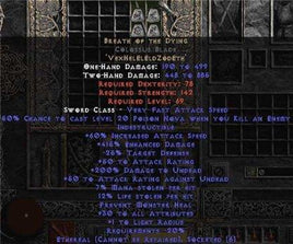 Breath of the Dying Colossus Blade - Ethereal - 415% ED & 12-14% LL - Europe Non-Ladder
