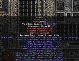 Infinity Cryptic Axe - Ethereal - 310-339% ED & -45-54% ELR - West Ladder